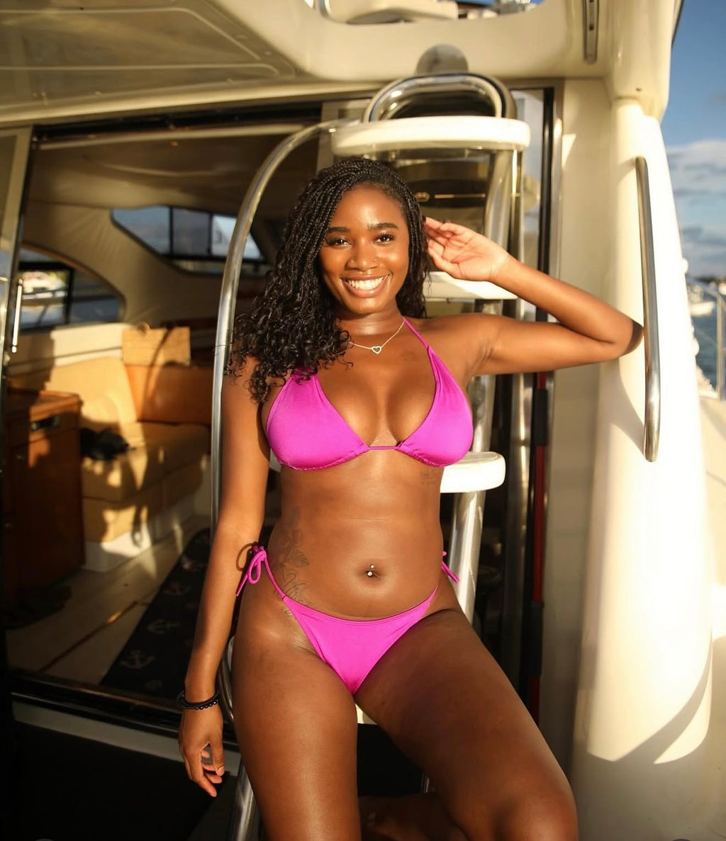 Magenta Thong Set