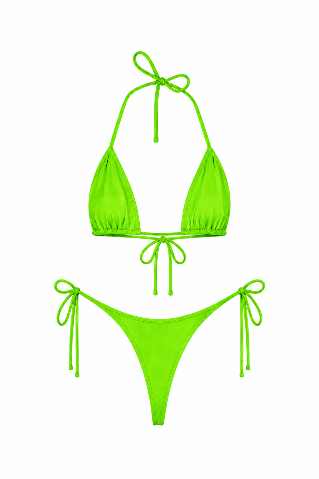 Neon Green Thong Set