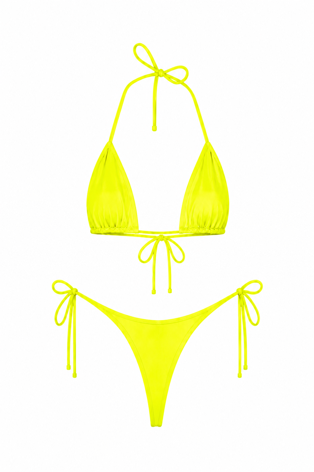 Neon Yellow Thong Set