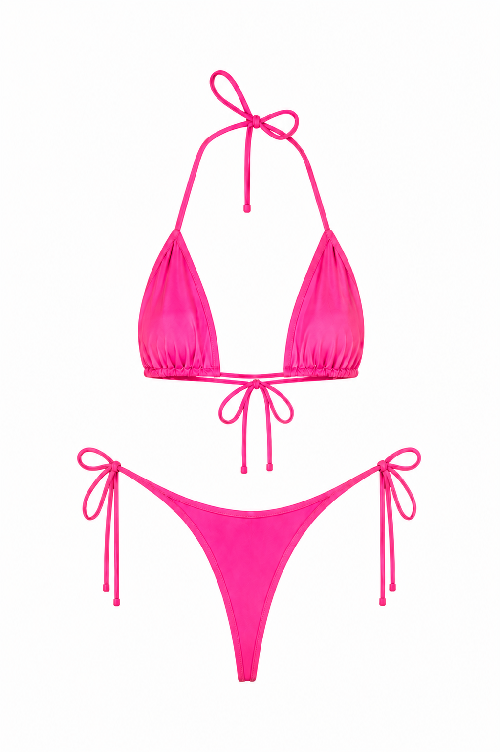 Neon Pink Thong Set
