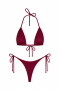 Wine Red Thong Set