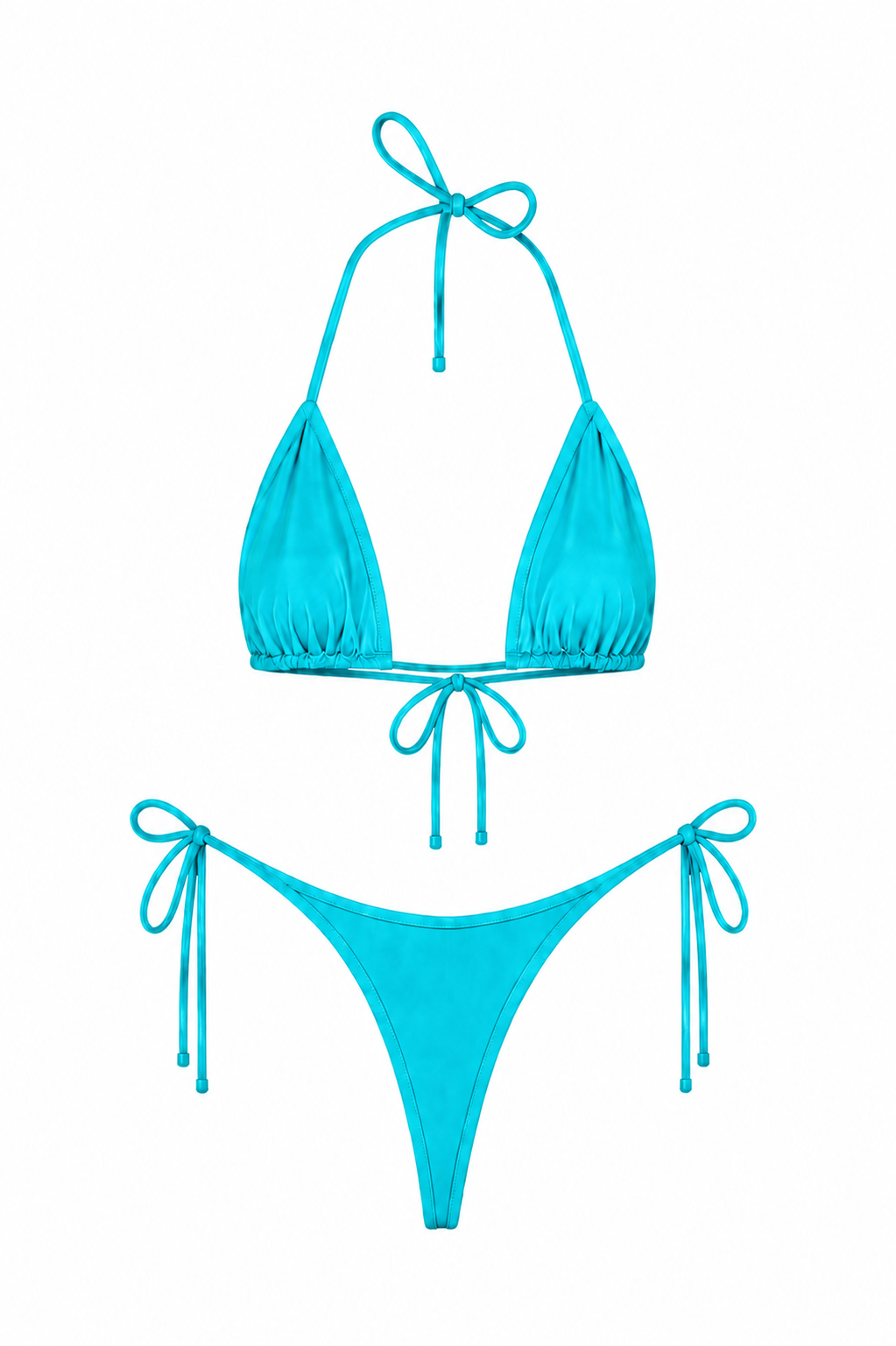 Aqua Blue Thong Set