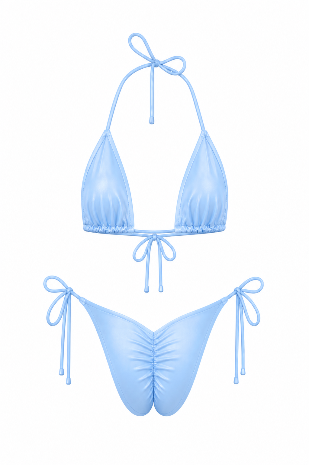 Baby Blue Scrunched Set