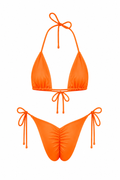 Neon Orange Scrunched Set