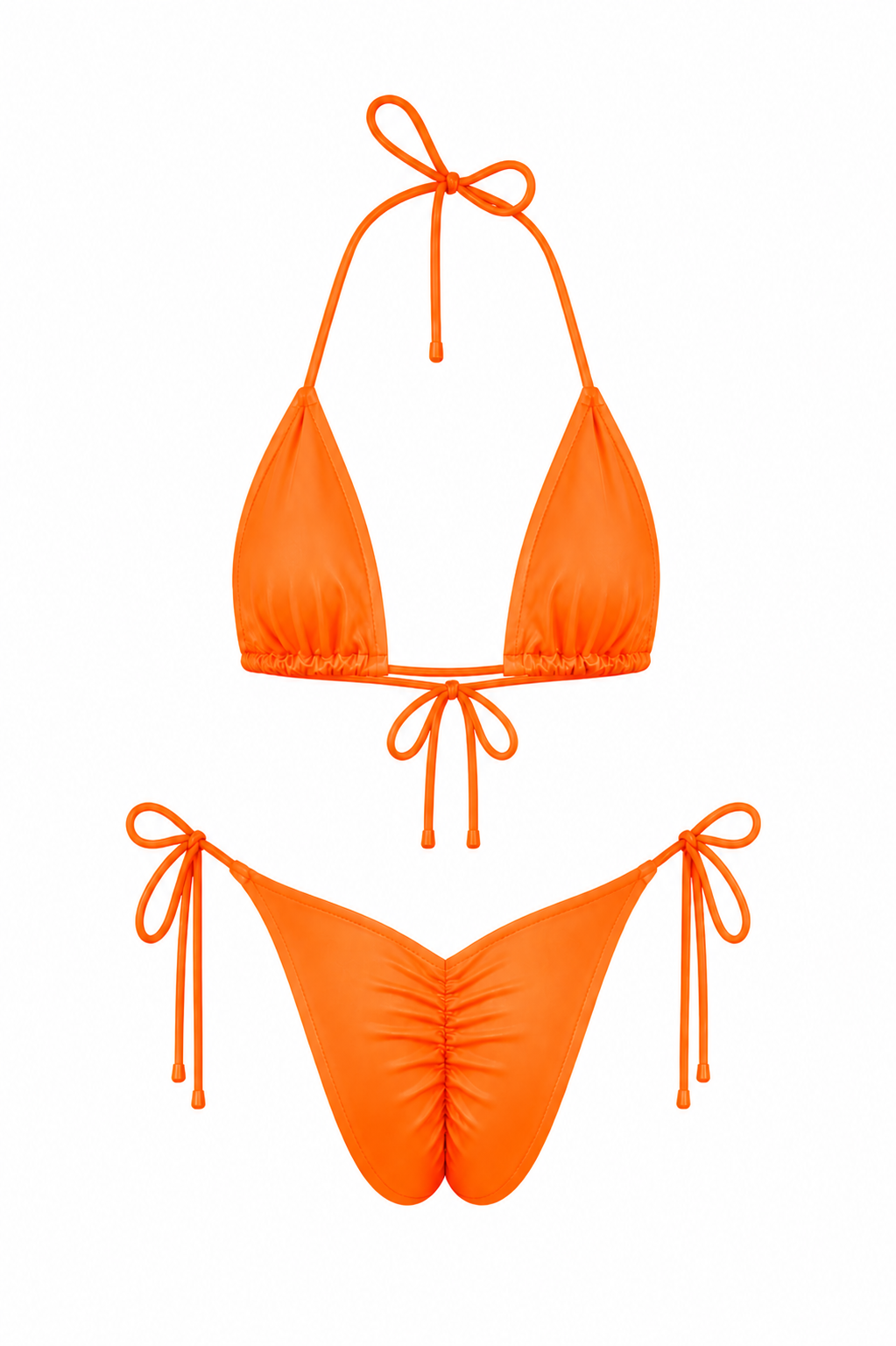 Neon Orange Scrunched Set