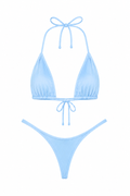 Baby Blue High Cut Thong Set