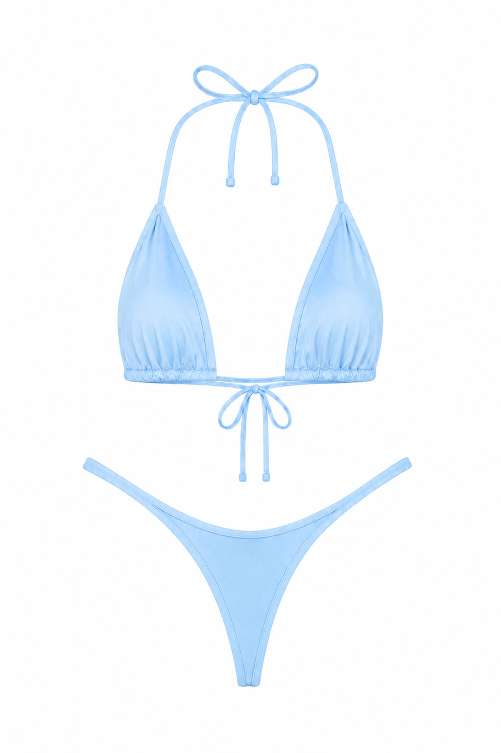 Baby Blue High Cut Thong Set