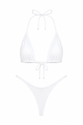 White High Cut Thong Set