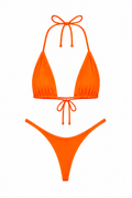 Neon Orange High Cut Thong Set