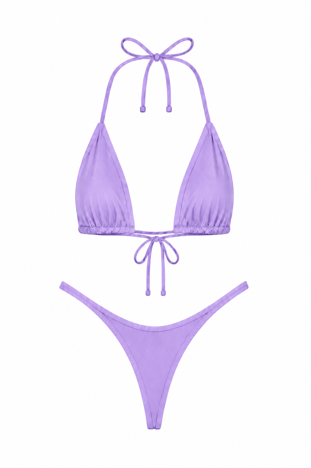 Lavender High Cut Thong Set