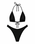 Black High Cut Cheeky Set