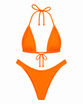 Neon Orange High Cut Cheeky Set