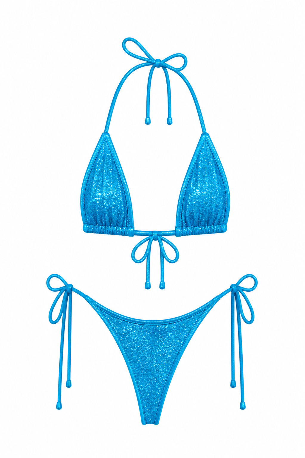 Glitter Aqua Thong Set