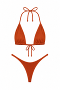 Rust High Cut Thong Set