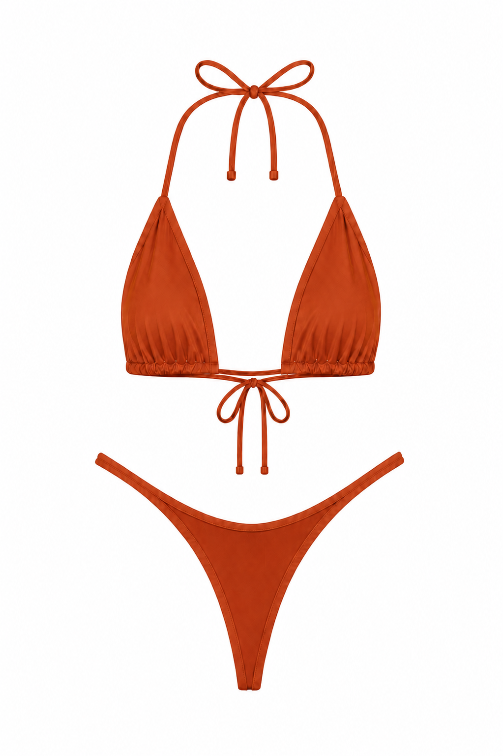 Rust High Cut Thong Set