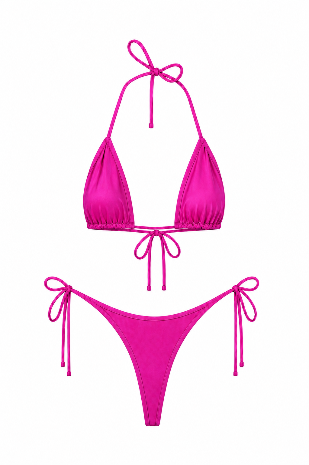 Fuchsia Thong Set